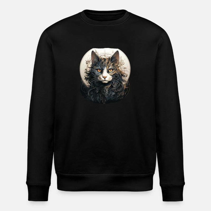 Katze - Stanley/Stella Unisex Bio-Sweatshirt ROLLER - Schwarz