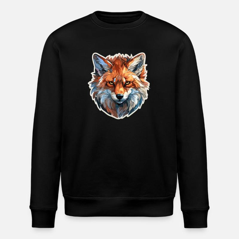 Renard - illustration - Sweat bio ROLLER Stanley/Stella Unisexe - noir