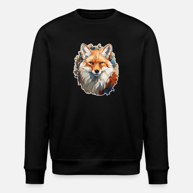 Renard - illustration - Sweat bio ROLLER Stanley/Stella Unisexe - noir