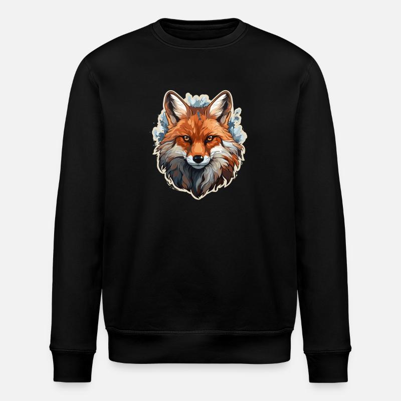 Renard - illustration - Sweat bio ROLLER Stanley/Stella Unisexe - noir