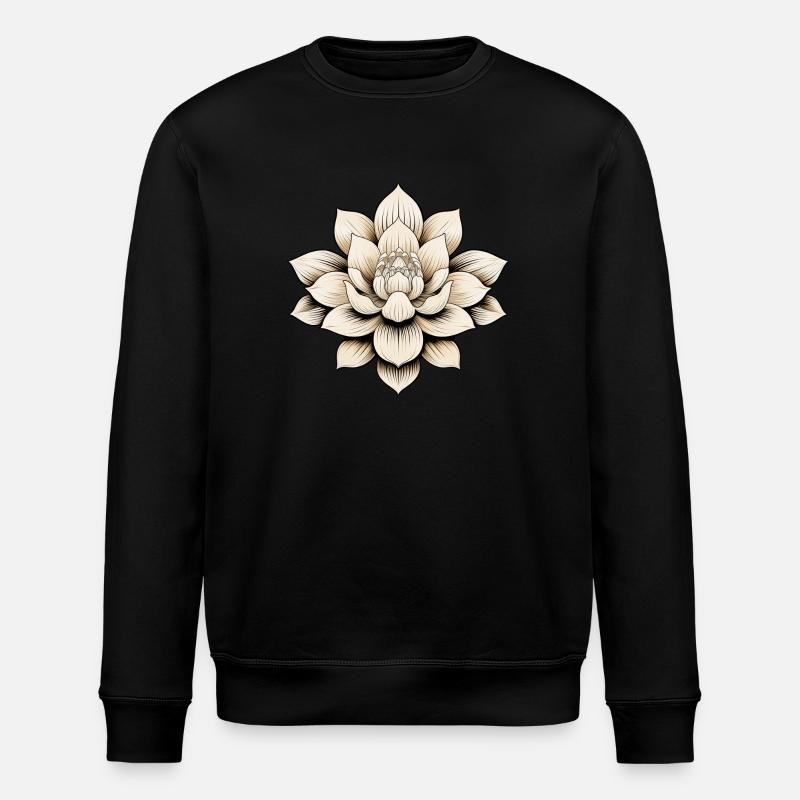 Fleur de lotus - Sweat bio ROLLER Stanley/Stella Unisexe - noir