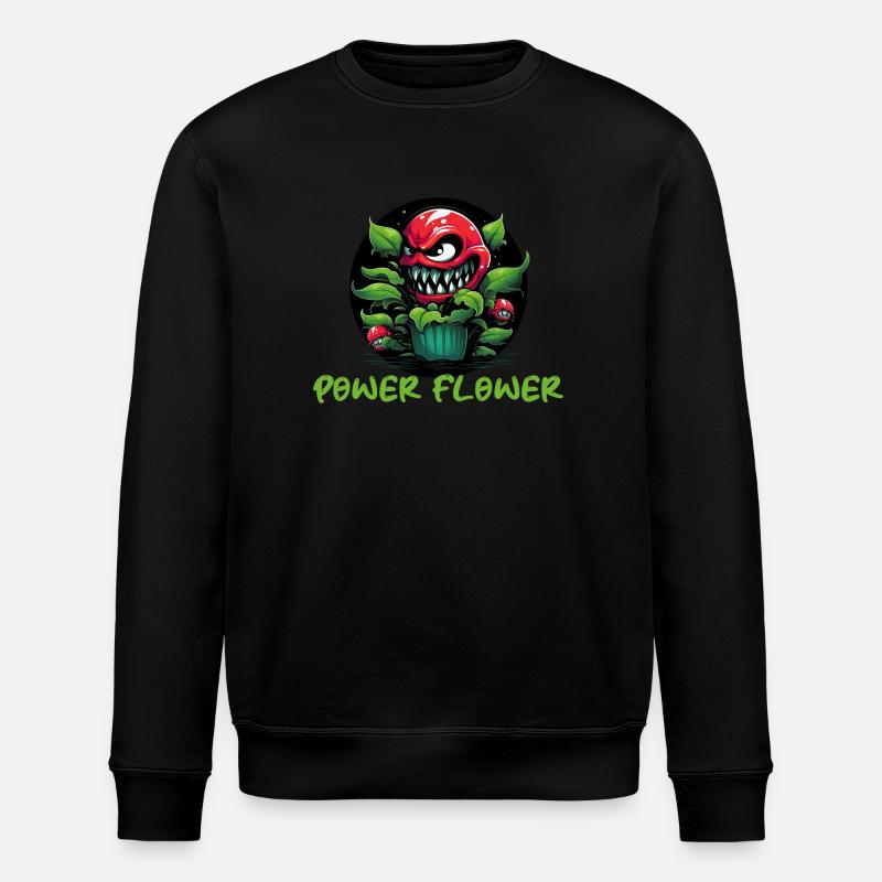 Power Flower Pflanze - Stanley/Stella Unisex Bio-Sweatshirt ROLLER - Schwarz