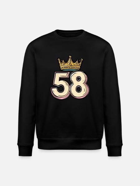 58 Number Krone - Stanley/Stella ROLLER Unisex Organic Sweatshirt - black