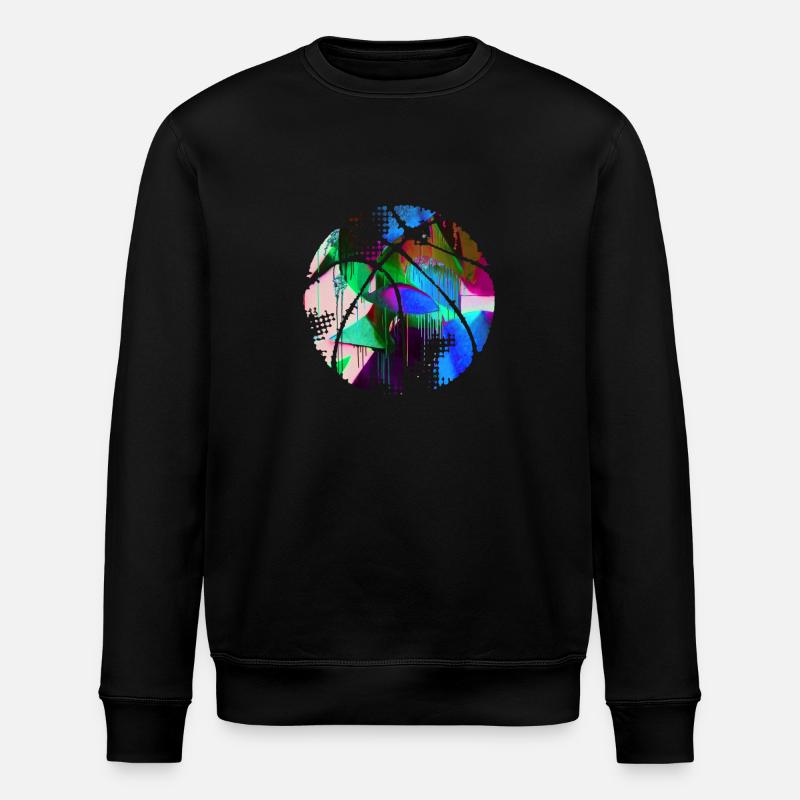 Basketball,ball, bunt , Graffiti - Stanley/Stella Unisex Bio-Sweatshirt ROLLER - Schwarz