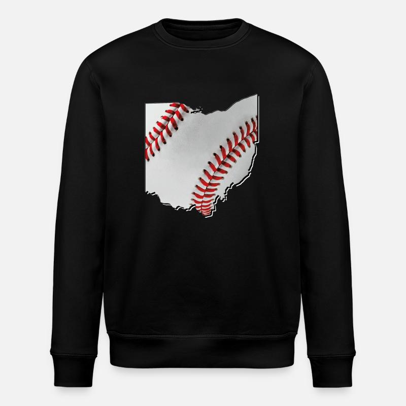 Ohio (United States) | real baseball | Map - Stanley/Stella ROLLER Unisex Organic Sweatshirt - black