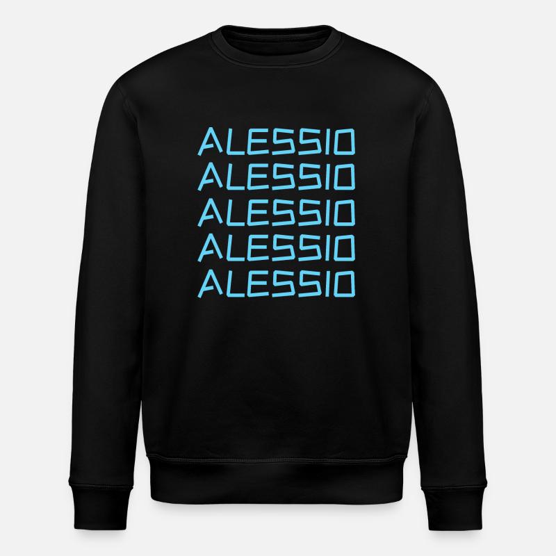 Alessio als Vorname - Stanley/Stella Unisex Bio-Sweatshirt ROLLER - Schwarz