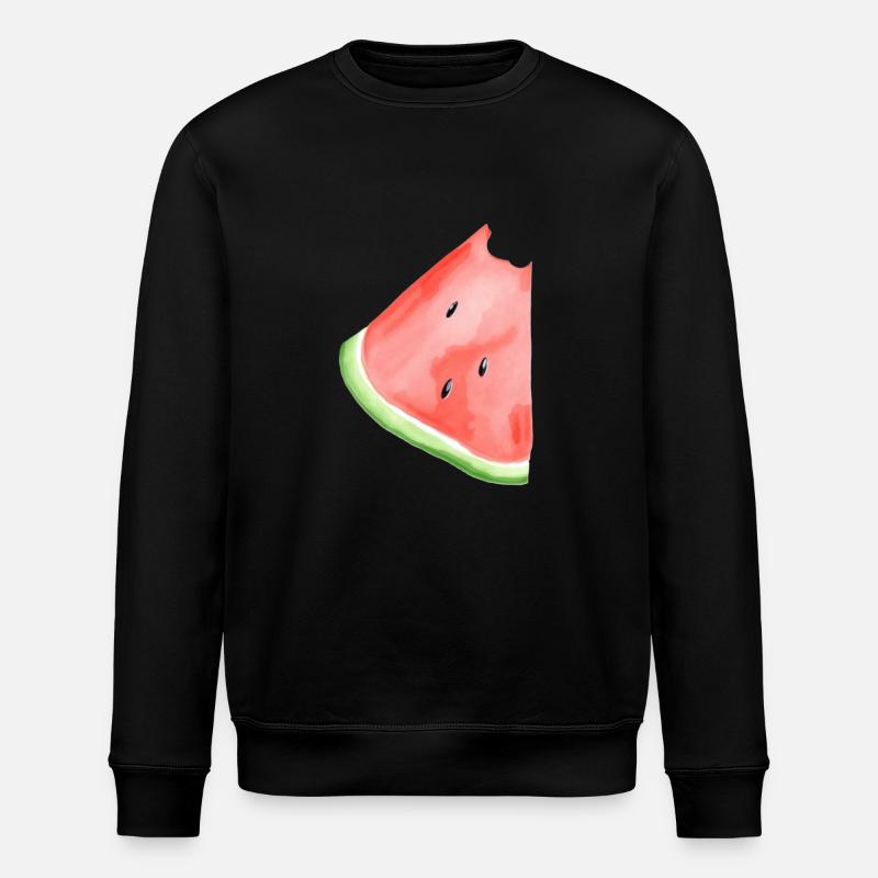 Pastèque peinte - Sweat bio ROLLER Stanley/Stella Unisexe - noir