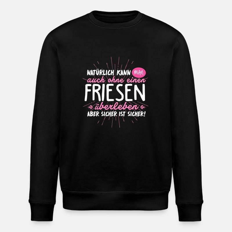 Niemals ohne FRIESEN - Stanley/Stella Unisex Bio-Sweatshirt ROLLER - Schwarz