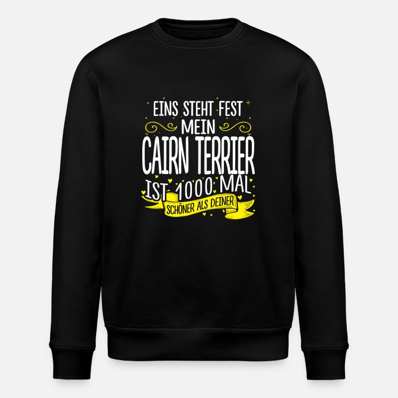 CAIRN-TERRIER - 1000 - Stanley/Stella Unisex Bio-Sweatshirt ROLLER - Schwarz