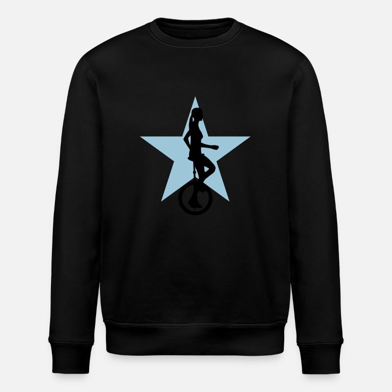 einradfahrerin_2c - Stanley/Stella Unisex Bio-Sweatshirt ROLLER - Schwarz