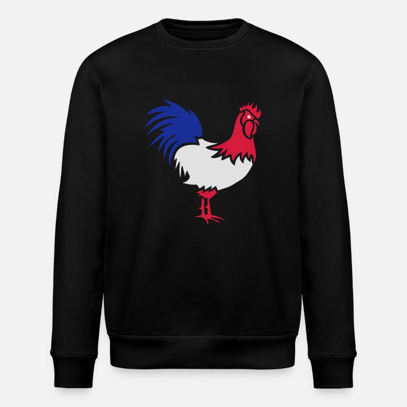 Hahn Frankreich - Stanley/Stella Unisex Bio-Sweatshirt ROLLER - Schwarz