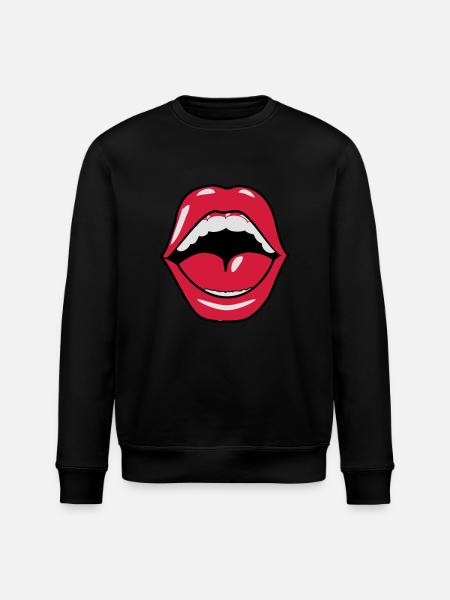 dent appel bouche - Sweat bio ROLLER Stanley/Stella Unisexe - noir