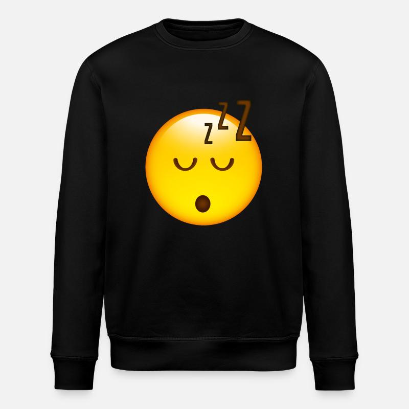 Smiley Sleeping - Stanley/Stella Unisex Bio-Sweatshirt ROLLER - Schwarz