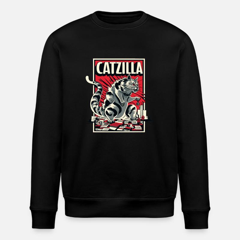 Catzilla next - Stanley/Stella ROLLER Unisex Organic Sweatshirt - black