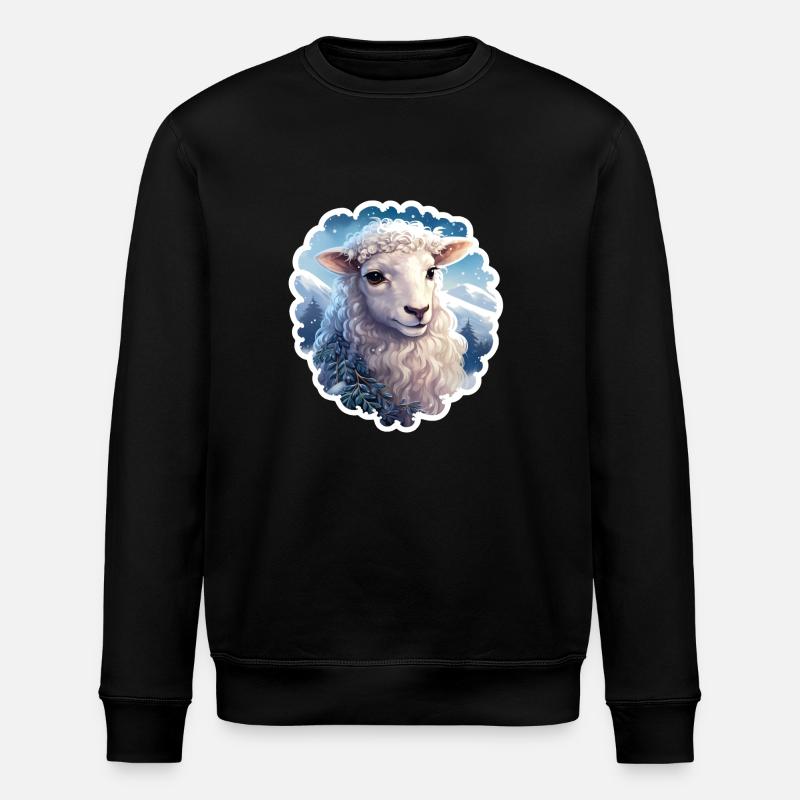 Weihnachtslamm - Stanley/Stella Unisex Bio-Sweatshirt ROLLER - Schwarz