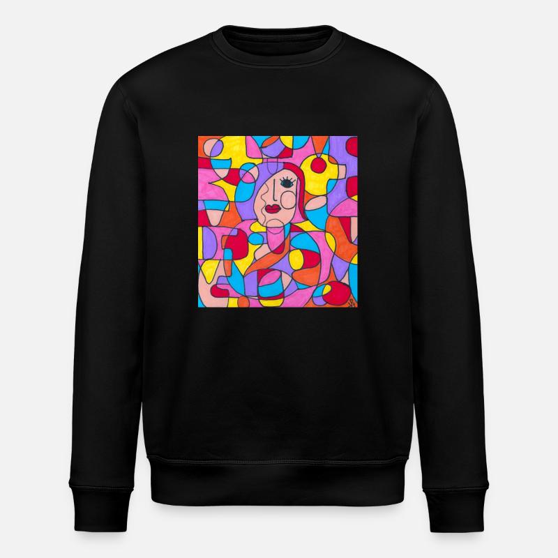Glückliche Träne - Stanley/Stella Unisex Bio-Sweatshirt ROLLER - Schwarz