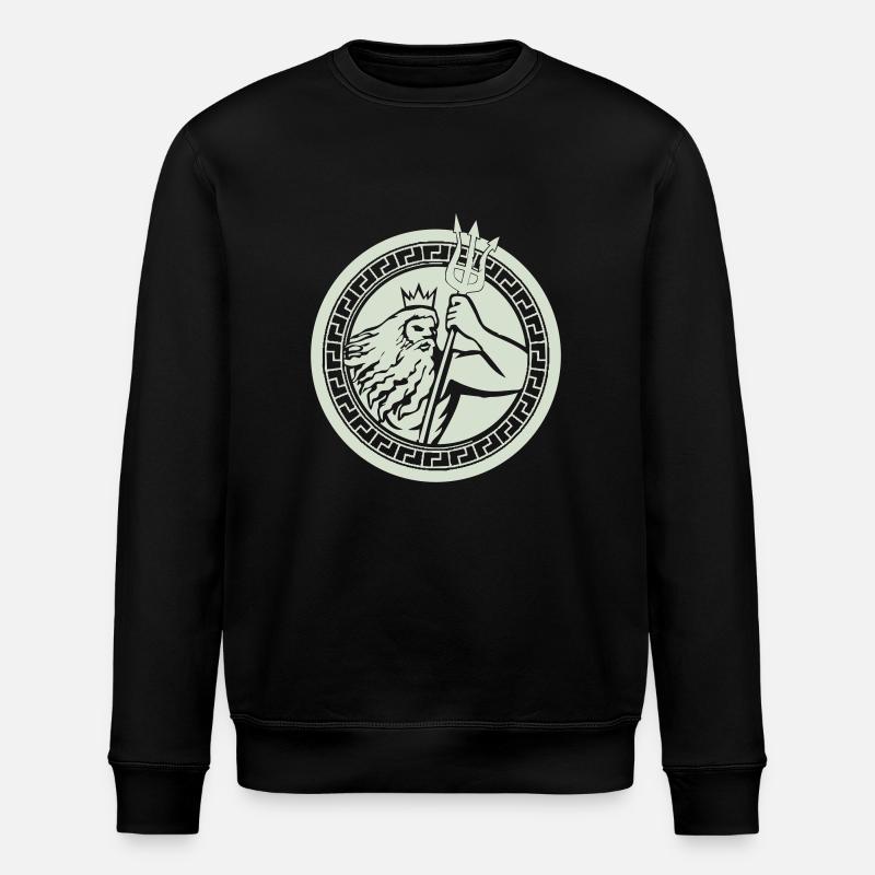 Poseidon Triton - Stanley/Stella ROLLER Unisex Organic Sweatshirt - black