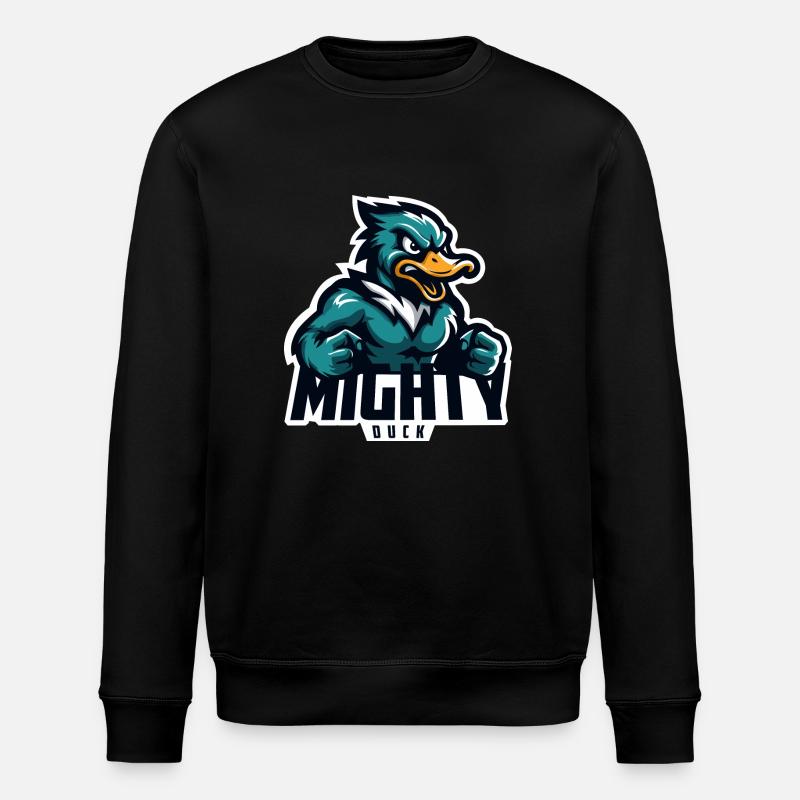 Mächtige Ente - Stanley/Stella Unisex Bio-Sweatshirt ROLLER - Schwarz