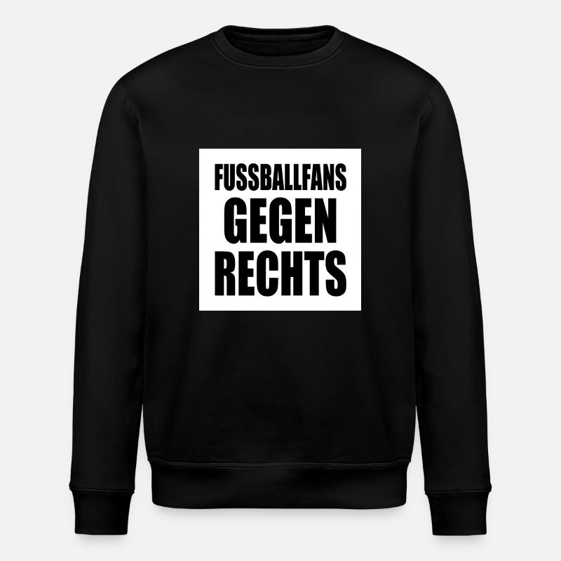 fussballfans gegen rechts - Stanley/Stella Unisex Bio-Sweatshirt ROLLER - Schwarz