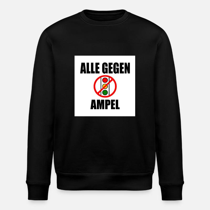 Alle gegen ampel - Stanley/Stella Unisex Bio-Sweatshirt ROLLER - Schwarz