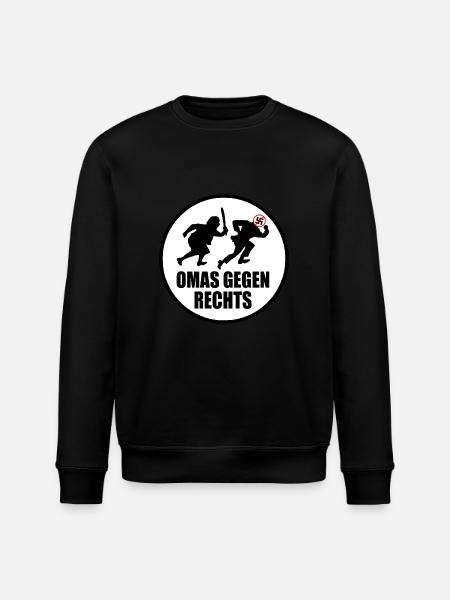 Omas gegen rechts - Stanley/Stella Unisex Bio-Sweatshirt ROLLER - Schwarz