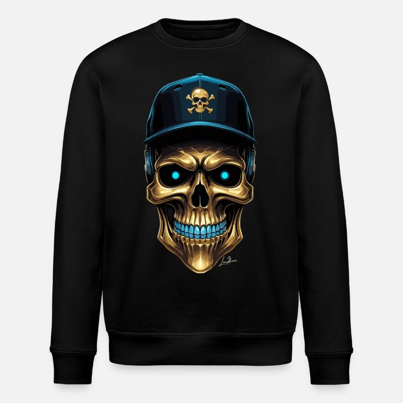 Urban skull baseball cap - Stanley/Stella ROLLER Unisex Organic Sweatshirt - black