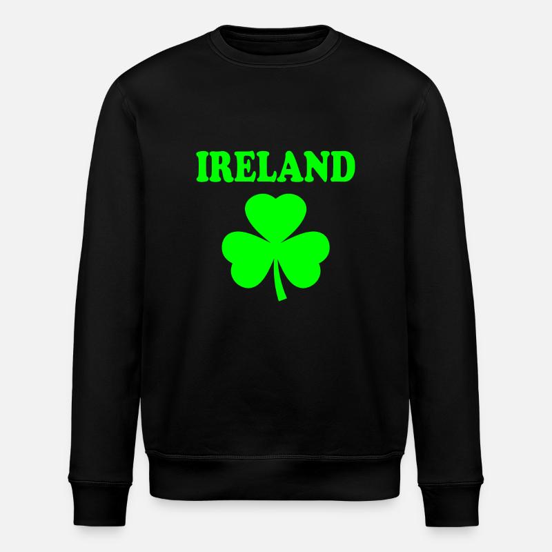 Trèfle d’Irlande - Sweat bio ROLLER Stanley/Stella Unisexe - noir