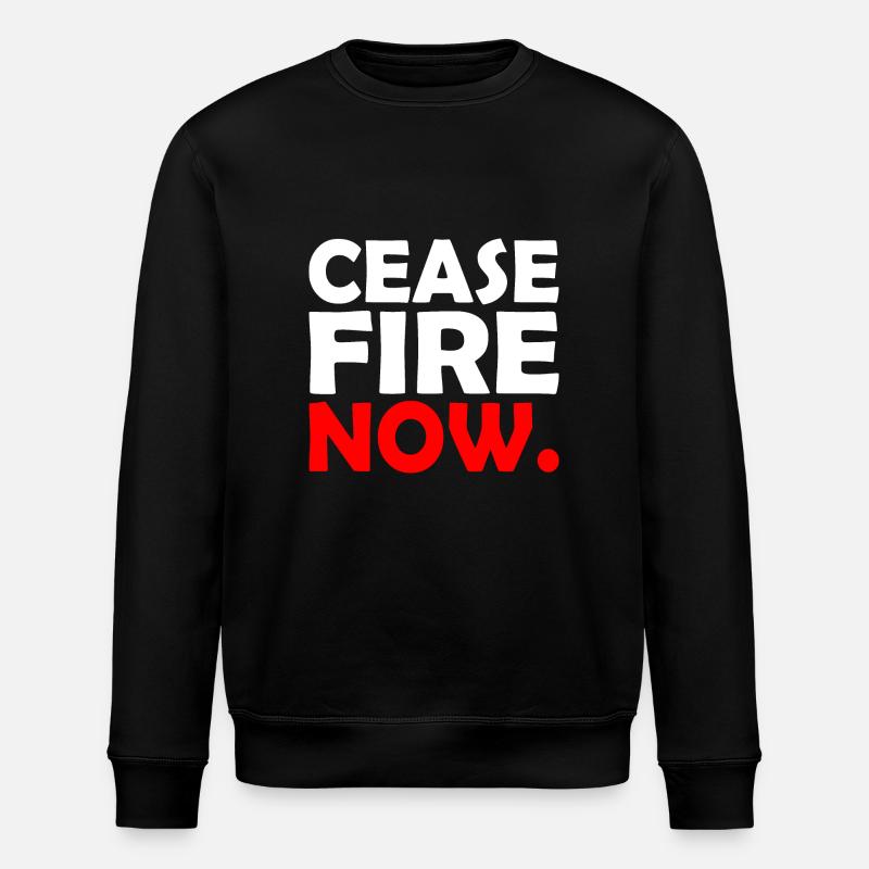 Ceasefire now - Sweat bio ROLLER Stanley/Stella Unisexe - noir