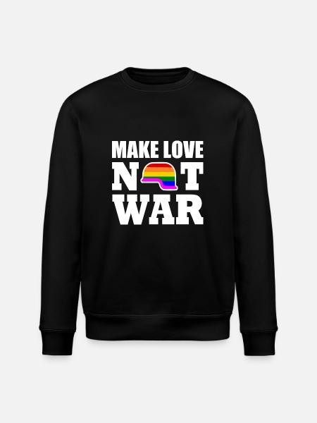 Make love not war - Stanley/Stella ROLLER Unisex Organic Sweatshirt - black