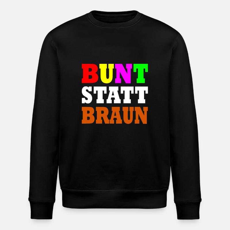 bunt statt braun - Stanley/Stella Unisex Bio-Sweatshirt ROLLER - Schwarz