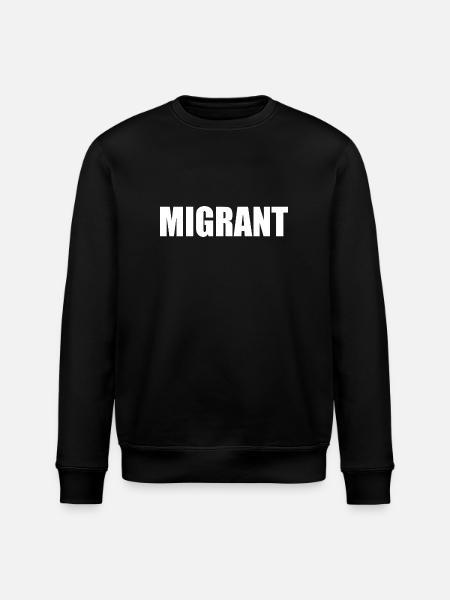 Migrant - Stanley/Stella ROLLER Unisex Organic Sweatshirt - black