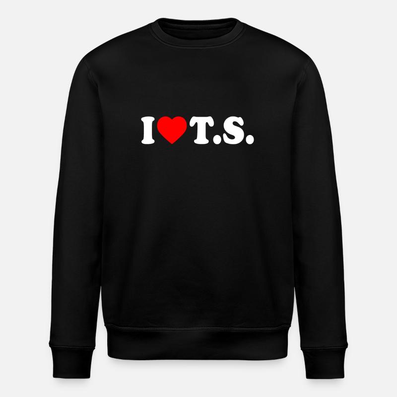 I love ts - Stanley/Stella ROLLER Unisex Organic Sweatshirt - black