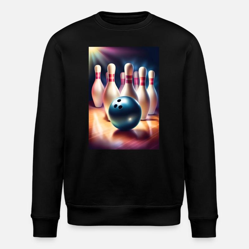 Awesome bowling fathers day gift - Stanley/Stella ROLLER Unisex Organic Sweatshirt - black