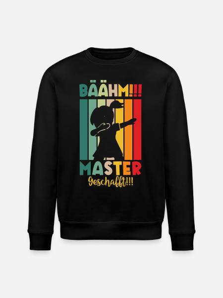 Master Masterabsolvent Masterabschluss Geschenk - Stanley/Stella Unisex Bio-Sweatshirt ROLLER - Schwarz
