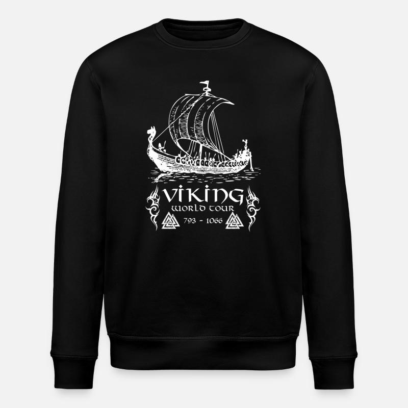 Viking Weltreise Design - Stanley/Stella Unisex Bio-Sweatshirt ROLLER - Schwarz