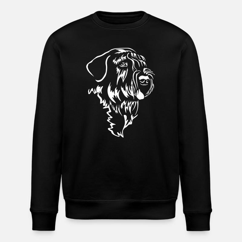 Riesenschnauzer Kopf "Black Edition" - Stanley/Stella Unisex Bio-Sweatshirt ROLLER - Schwarz