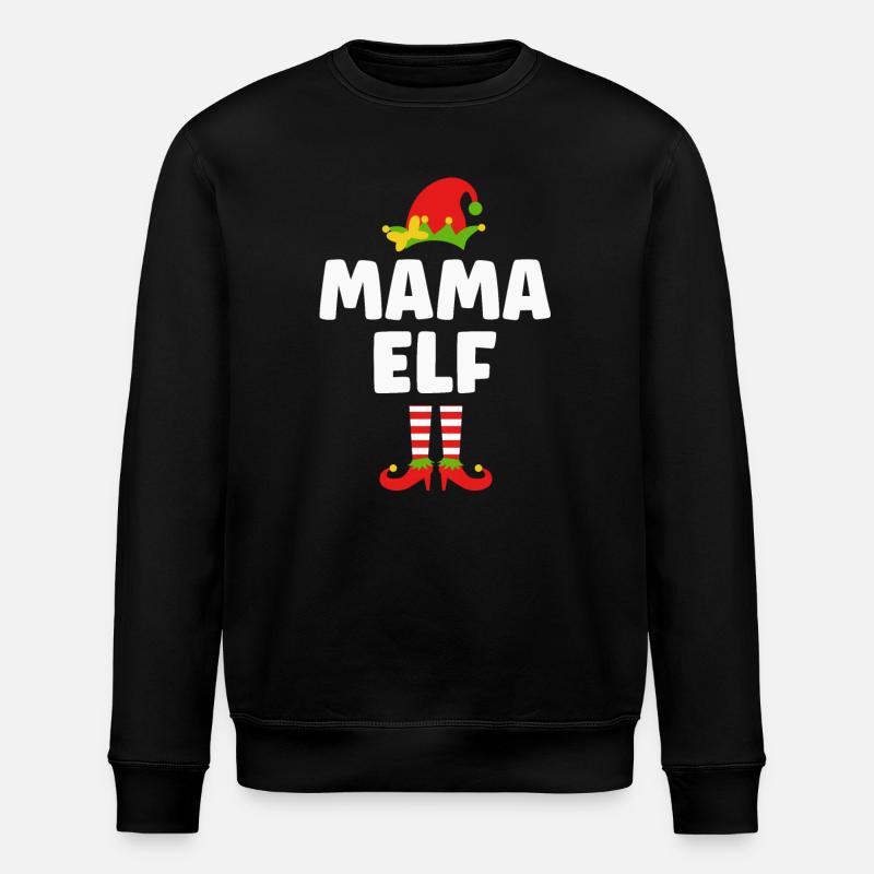 Noël Drôle Maman Elfe - Sweat bio ROLLER Stanley/Stella Unisexe - noir