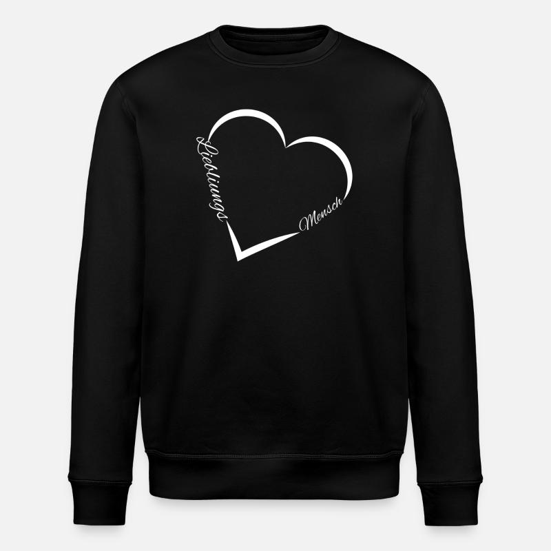Lebenskunst Herzschrift - Stanley/Stella Unisex Bio-Sweatshirt ROLLER - Schwarz