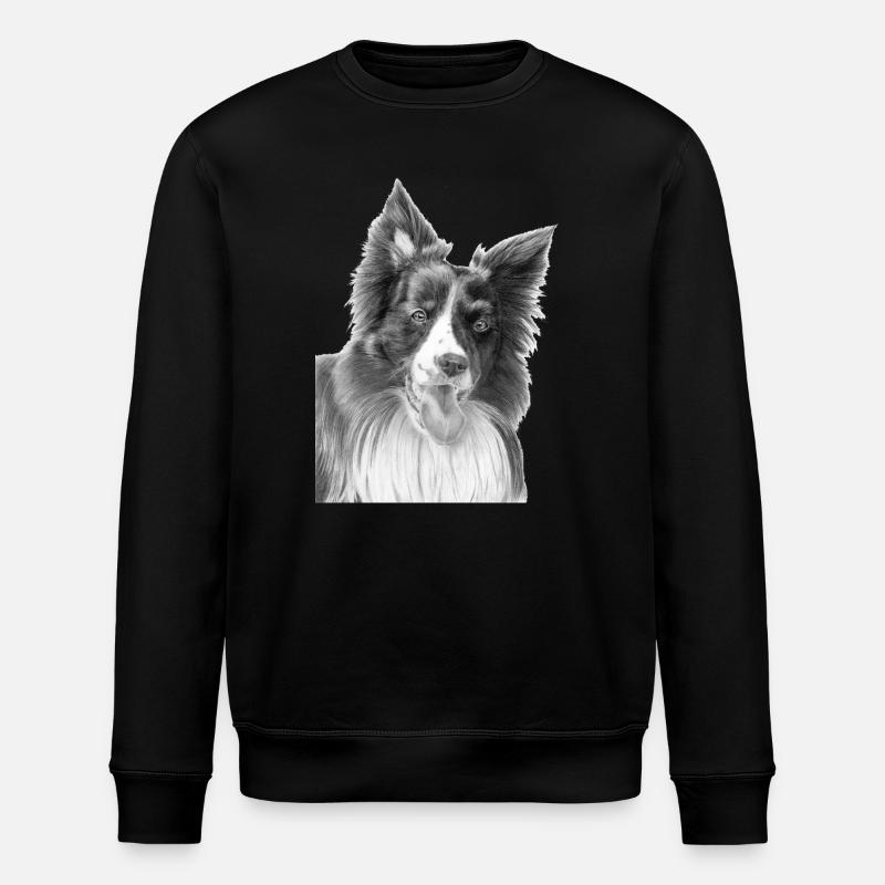 Border Collie Nr. 3 - Stanley/Stella Unisex Bio-Sweatshirt ROLLER - Schwarz