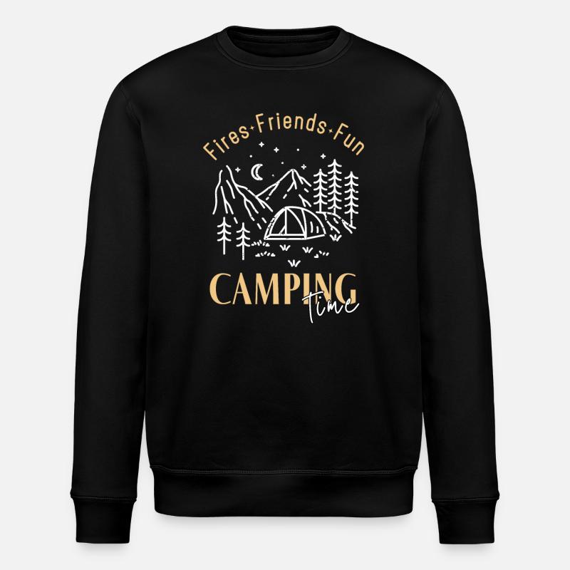 Camping Time - Stanley/Stella ROLLER Unisex Organic Sweatshirt - black