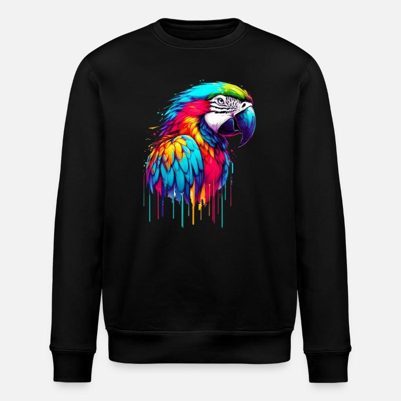 Papagei - Stanley/Stella Unisex Bio-Sweatshirt ROLLER - Schwarz