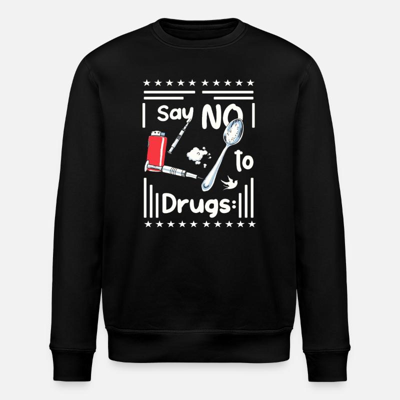 Sag NEIN zu Drogen - Stanley/Stella Unisex Bio-Sweatshirt ROLLER - Schwarz