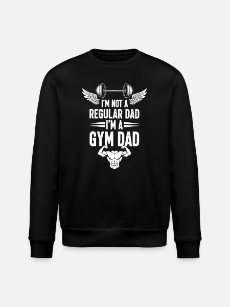 Gym Dad Motivation Design - Stanley/Stella ROLLER Unisex Organic Sweatshirt - black