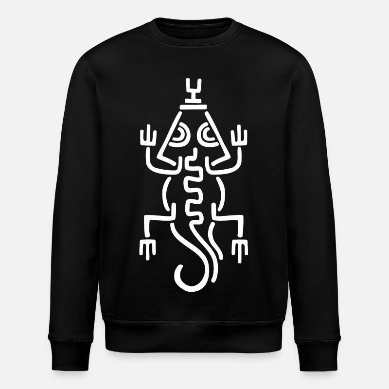 Lézard blanc tribal - Sweat bio ROLLER Stanley/Stella Unisexe - noir