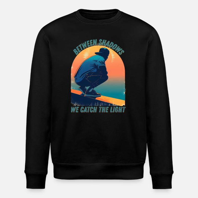 Between Light and Shadow - Stanley/Stella ROLLER Unisex Organic Sweatshirt - black