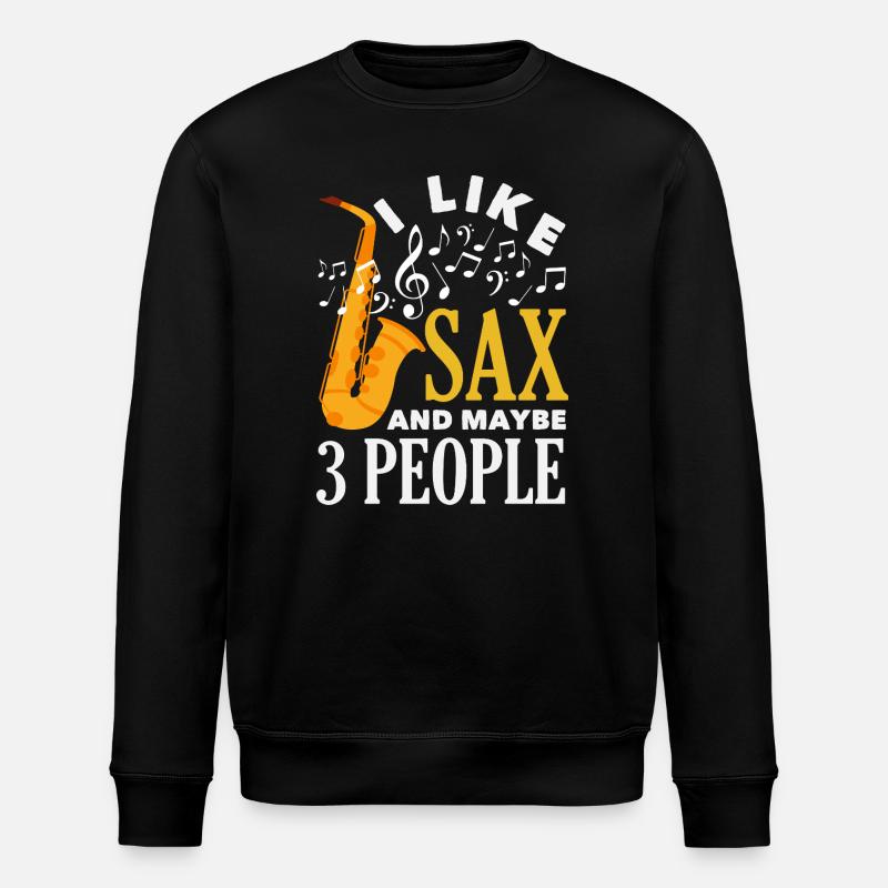 Saxophone - Stanley/Stella ROLLER Unisex Organic Sweatshirt - black