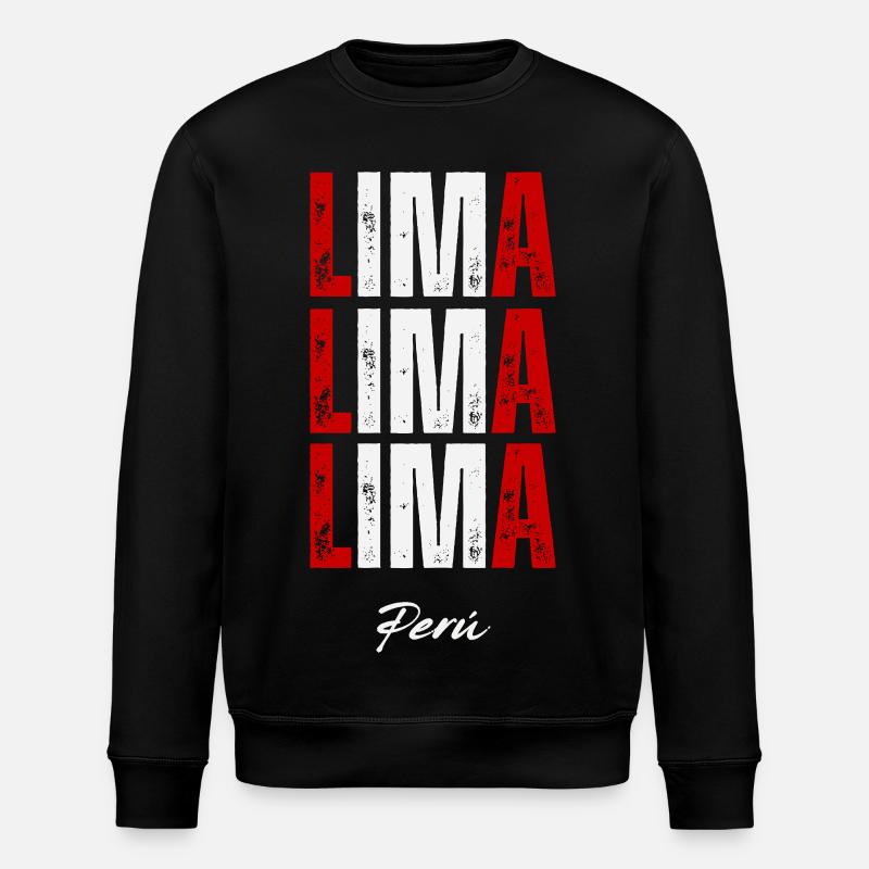 Lima Peru, Peruvian pride - Stanley/Stella ROLLER Unisex Organic Sweatshirt - black