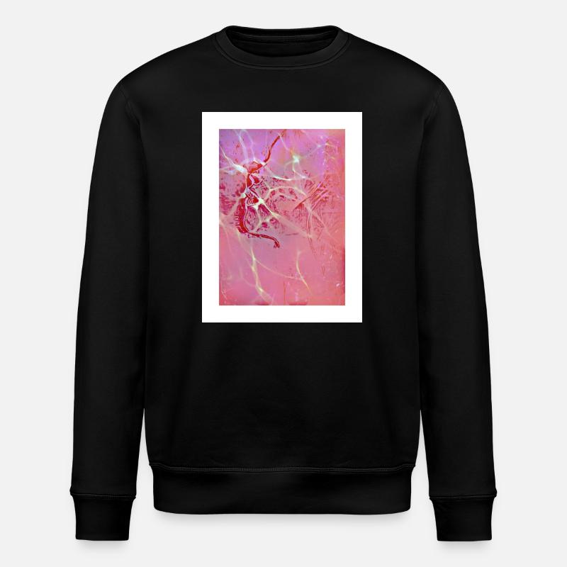 Abstrakte rosa Reflexionen - Stanley/Stella Unisex Bio-Sweatshirt ROLLER - Schwarz