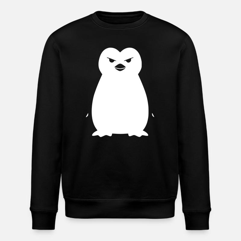 Penguin Stencil: Bolde's Grunge Statement - Stanley/Stella ROLLER Unisex Organic Sweatshirt - black