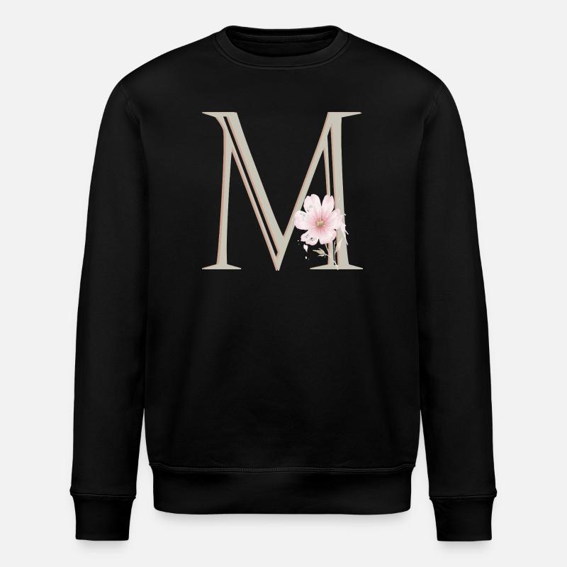 Monogramme floral M - Sweat bio ROLLER Stanley/Stella Unisexe - noir